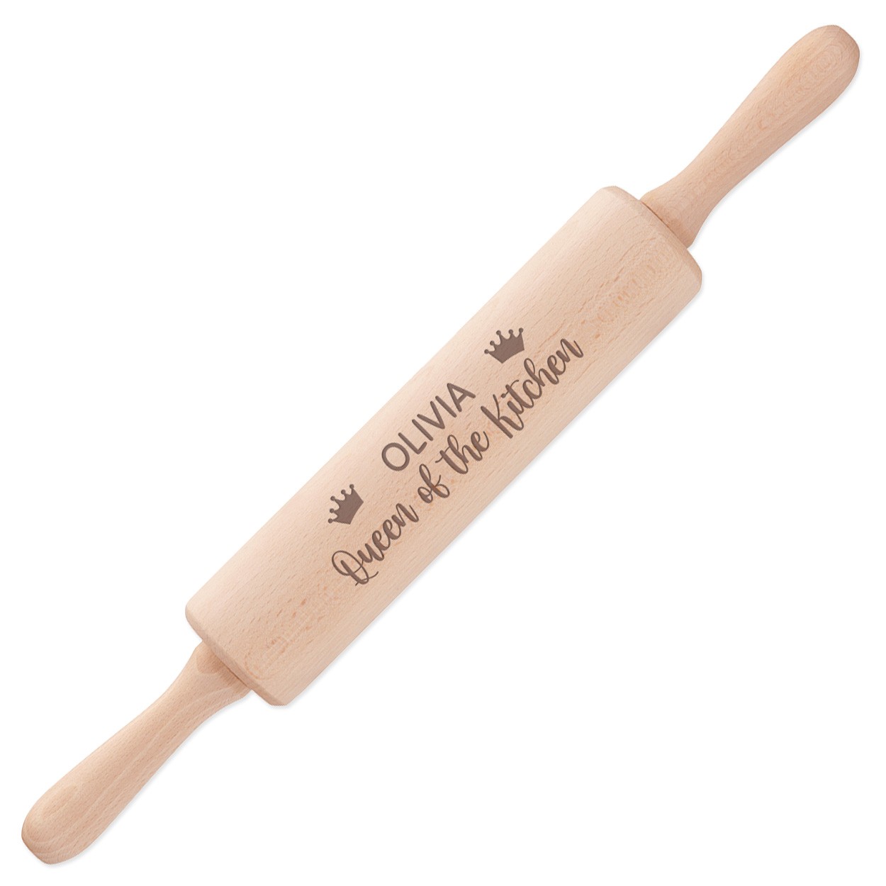 Personalised Rolling Pin Queen Of The Kitchen Revolving Wooden Any Name Custom Baking