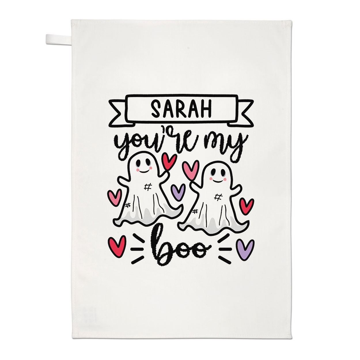 Personalised You're My Boo Tea Towel Dish Cloth