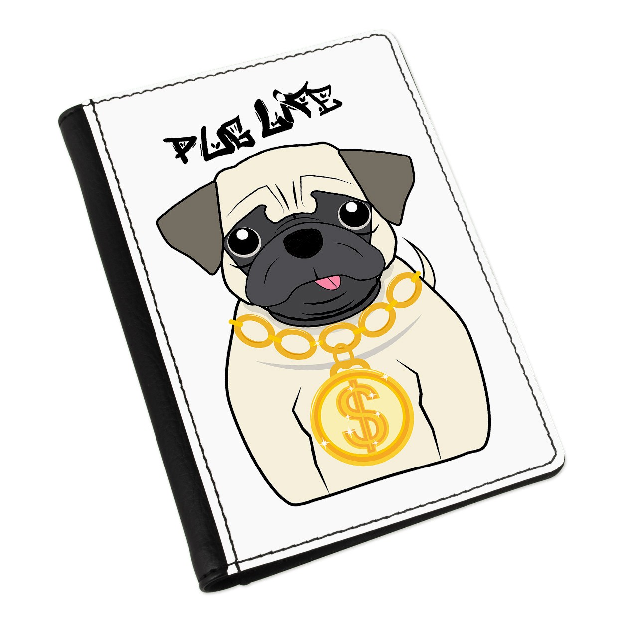 Pug Life Dog Passport Holder Cover