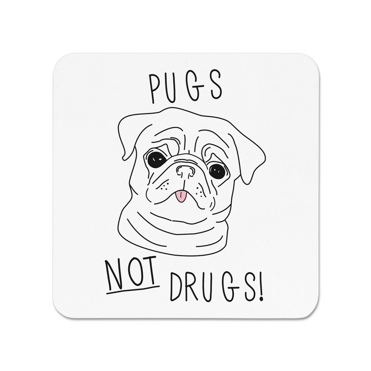 Pugs Not Drugs Fridge Magnet