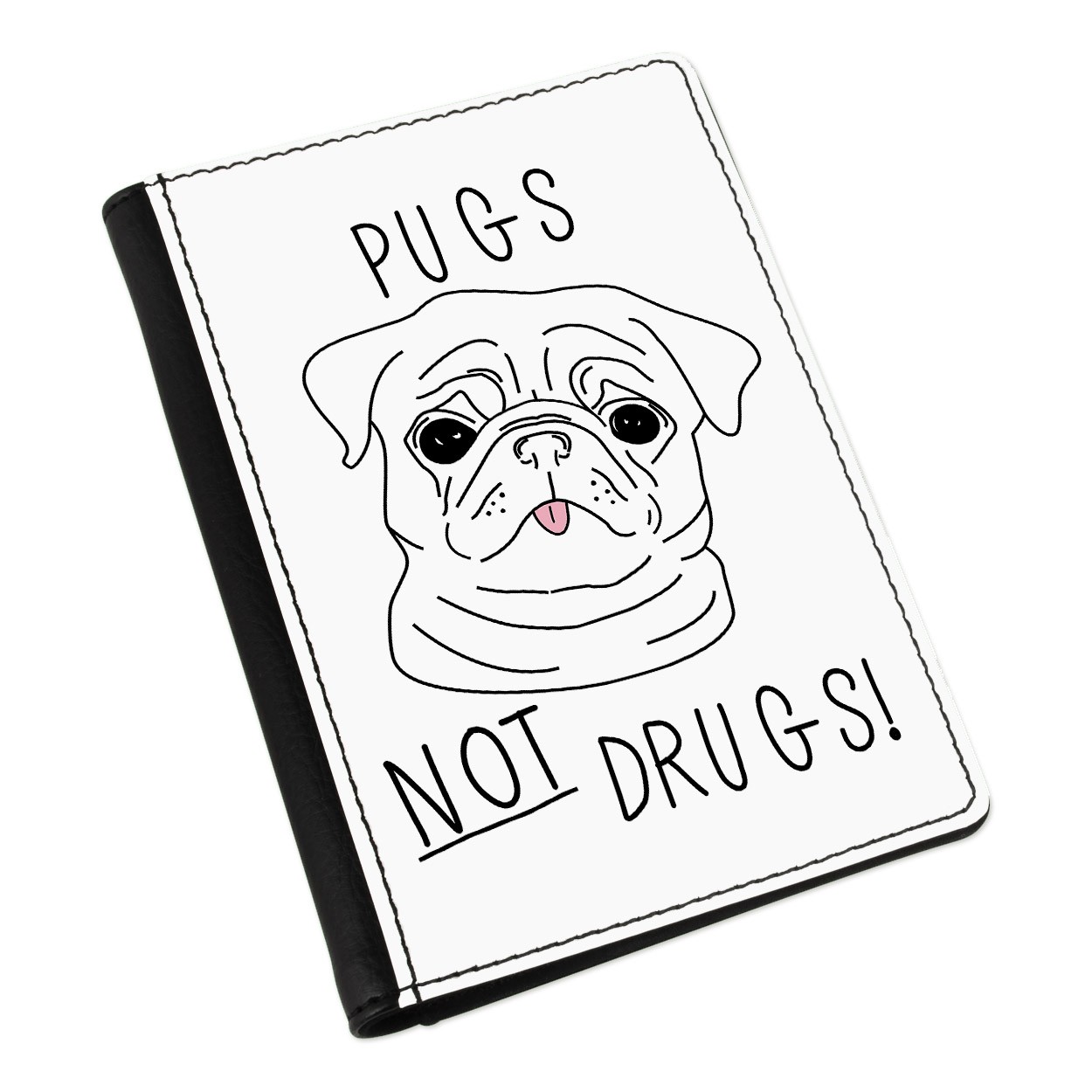 Pugs Not Drugs Passport Holder Cover