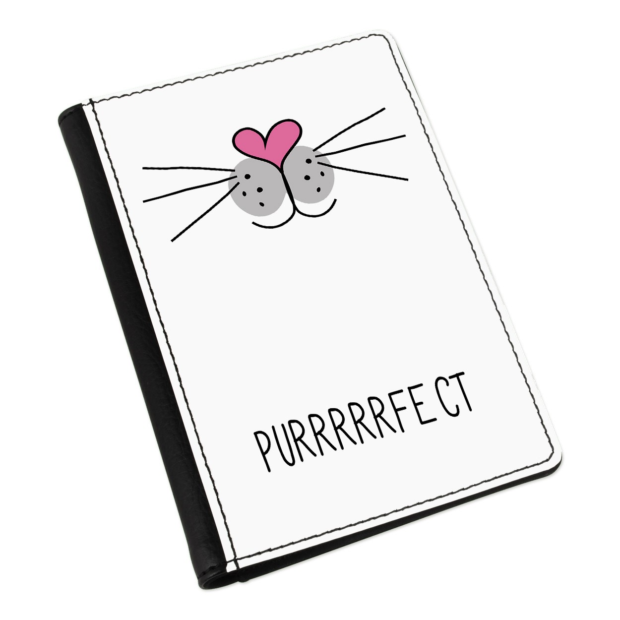 Purrfect Perfect Cat Face Passport Holder Cover
