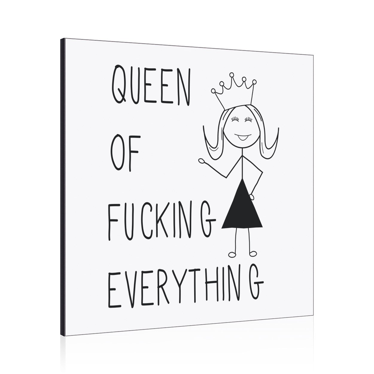 Queen Of F-king Everything Quote Wall Art Panel