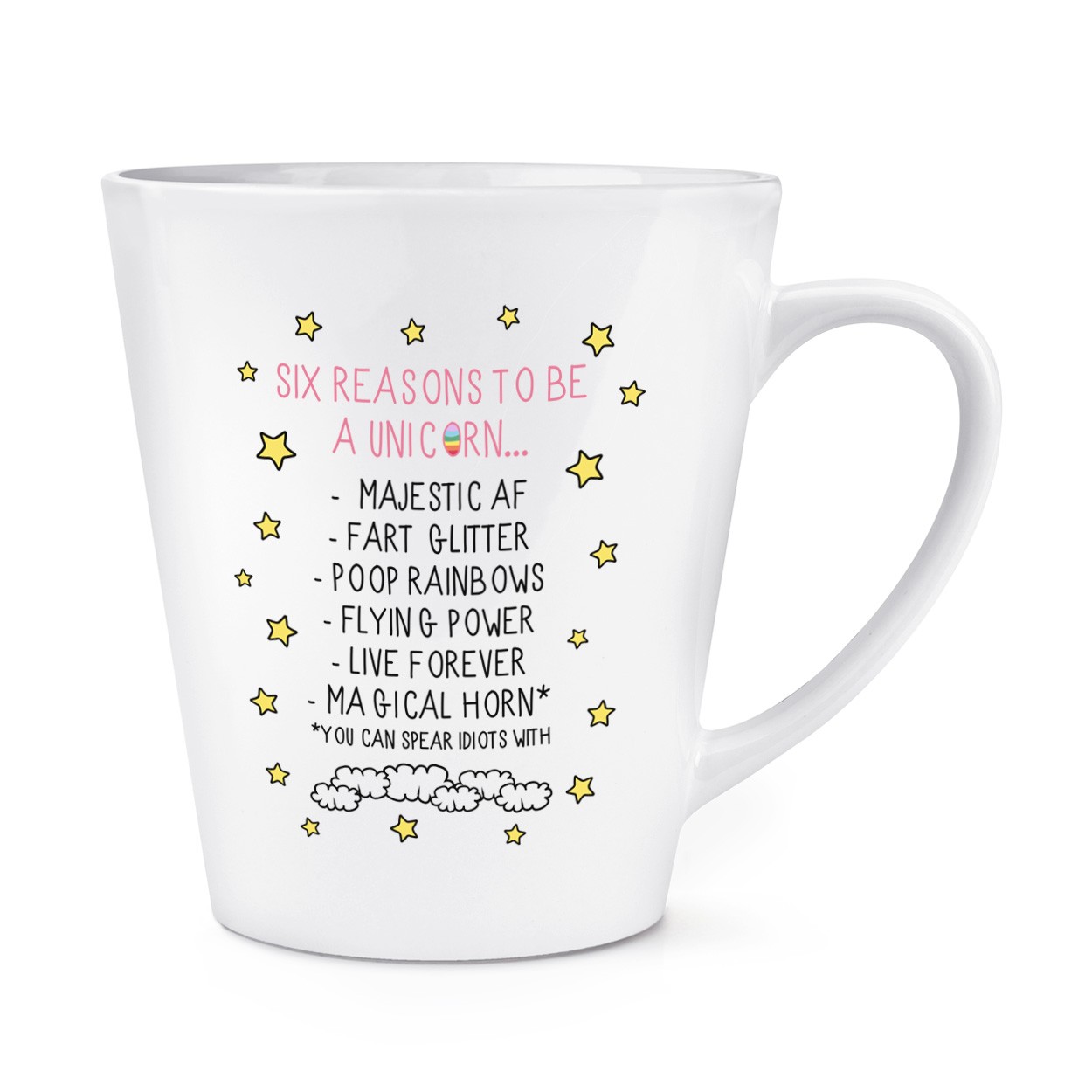 Reasons To Be A Unicorn 12oz Latte Mug Cup
