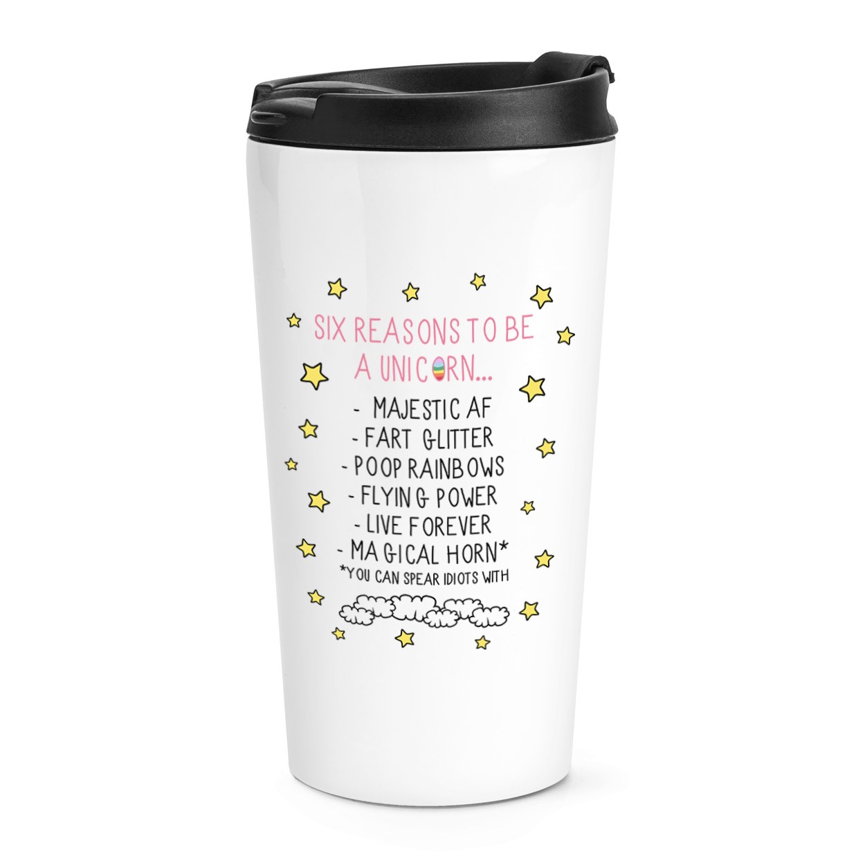Reasons To Be A Unicorn Travel Mug Cup