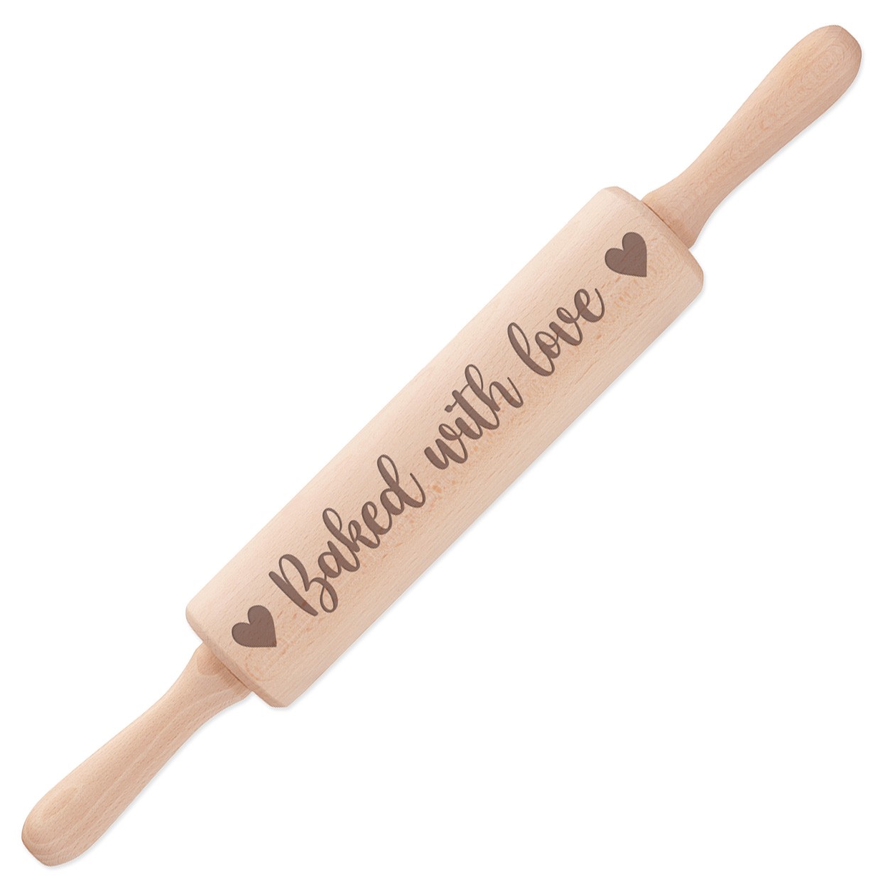 Rolling Pin Baked With Love Revolving Wooden Baking