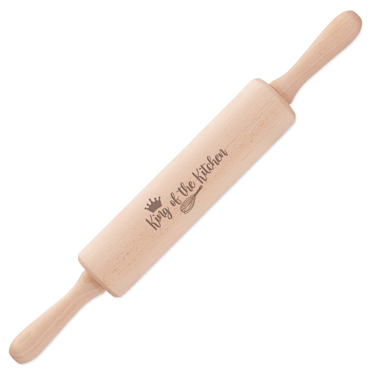 Rolling Pin King Of The Kitchen Revolving Wooden Baking