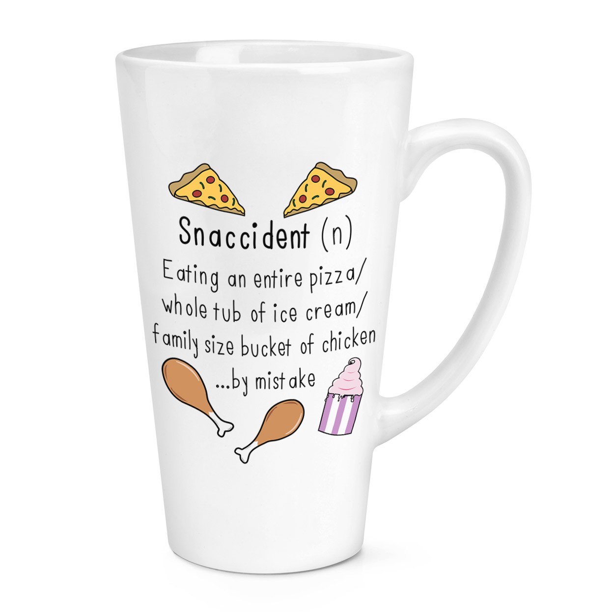 Snaccident Definition 17oz Large Latte Mug Cup