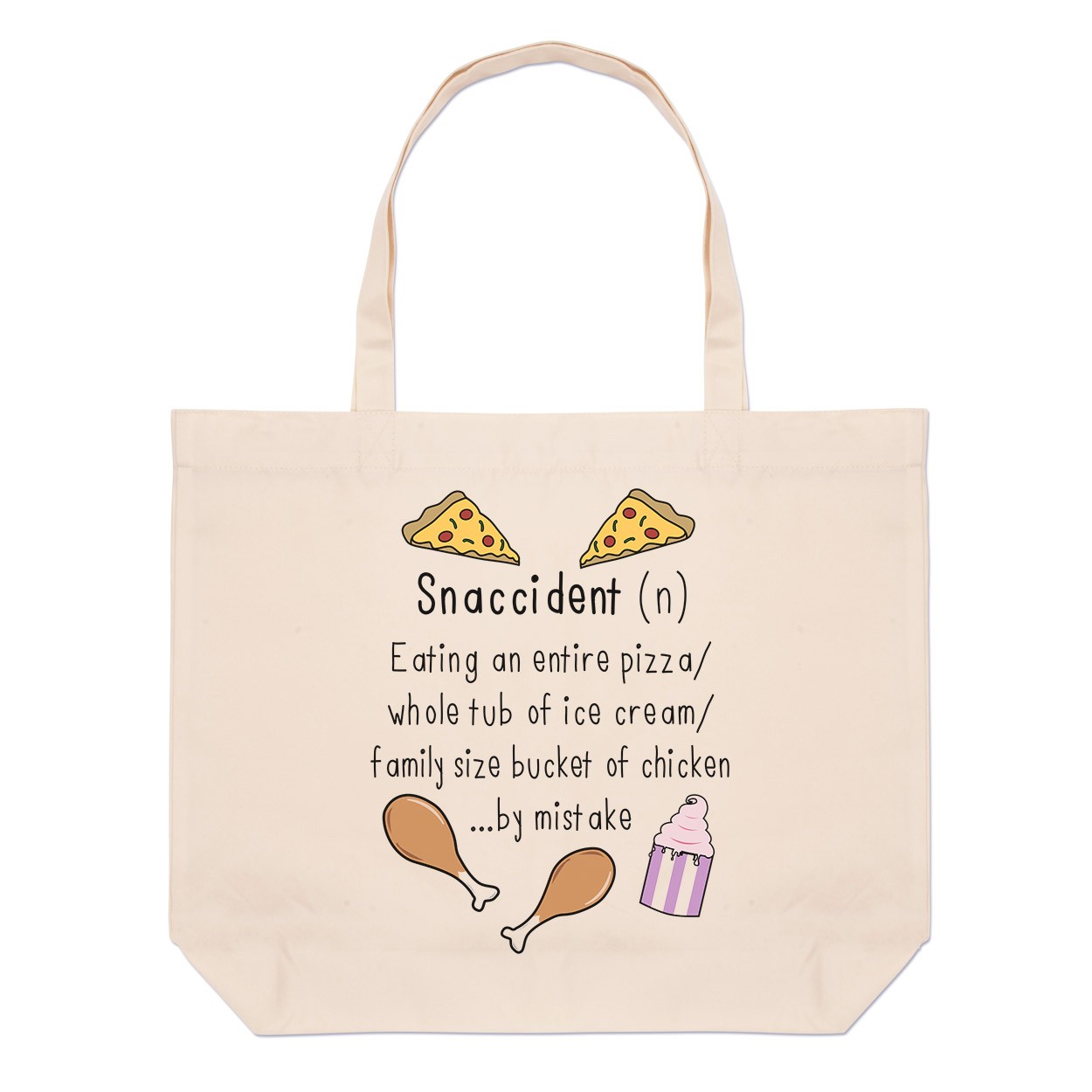 Snaccident Definition Large Beach Tote Bag