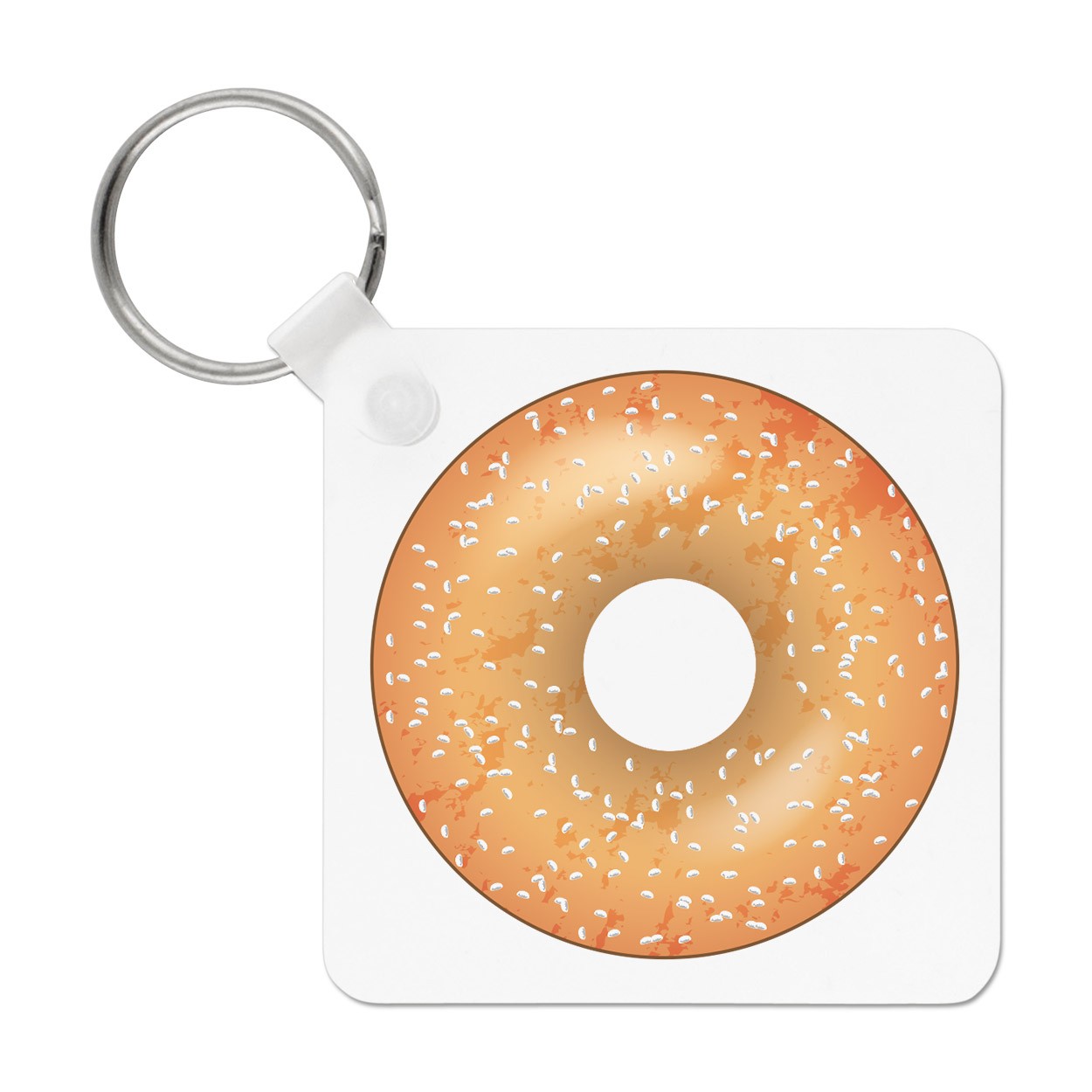 Sprinkled Glazed Doughnut Donut Keyring Key Chain