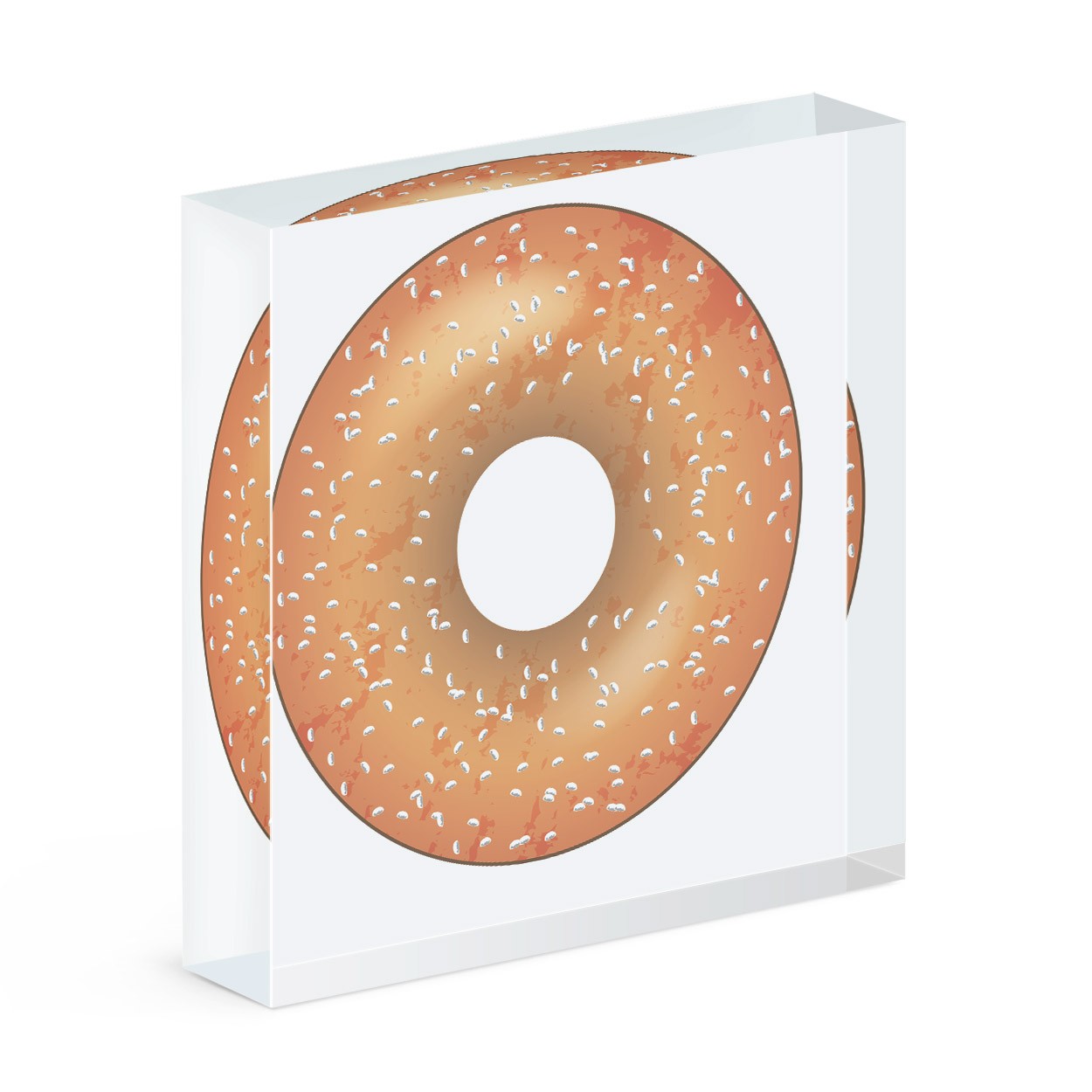 Sprinkled Glazed Doughnut Donut Acrylic Block