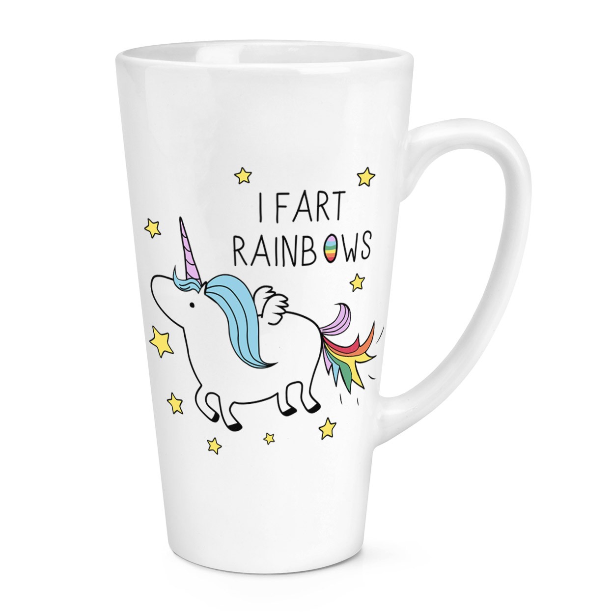Unicorn I Fart Rainbows 17oz Large Latte Mug Cup