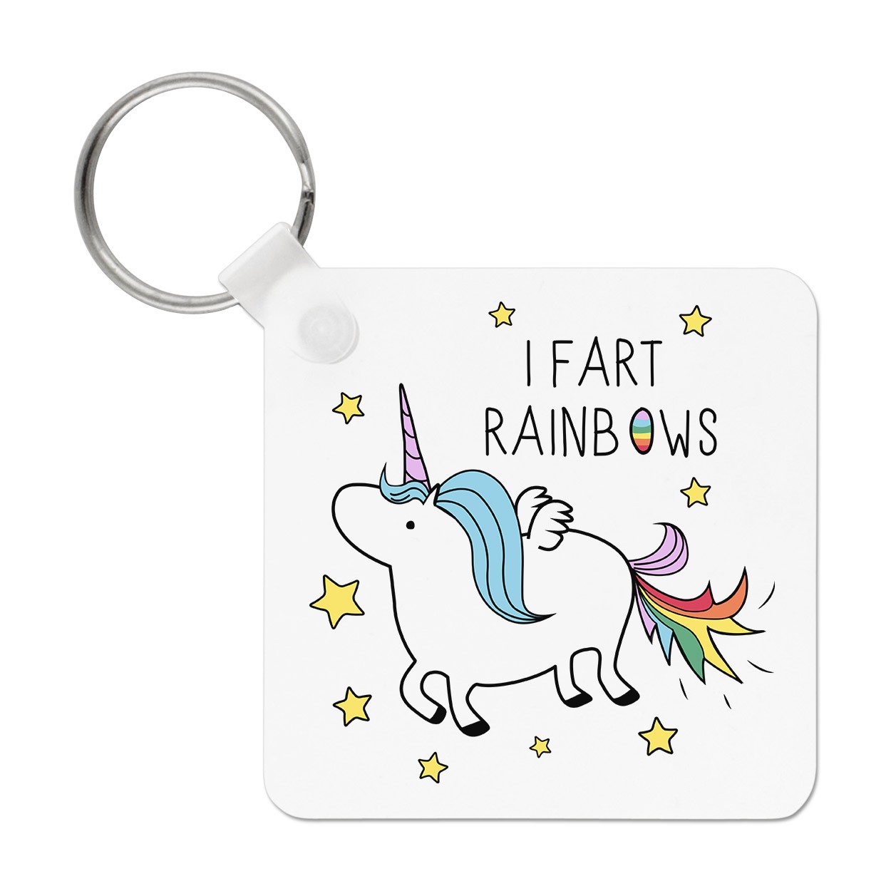 Unicorn I Fart Rainbows Keyring Key Chain