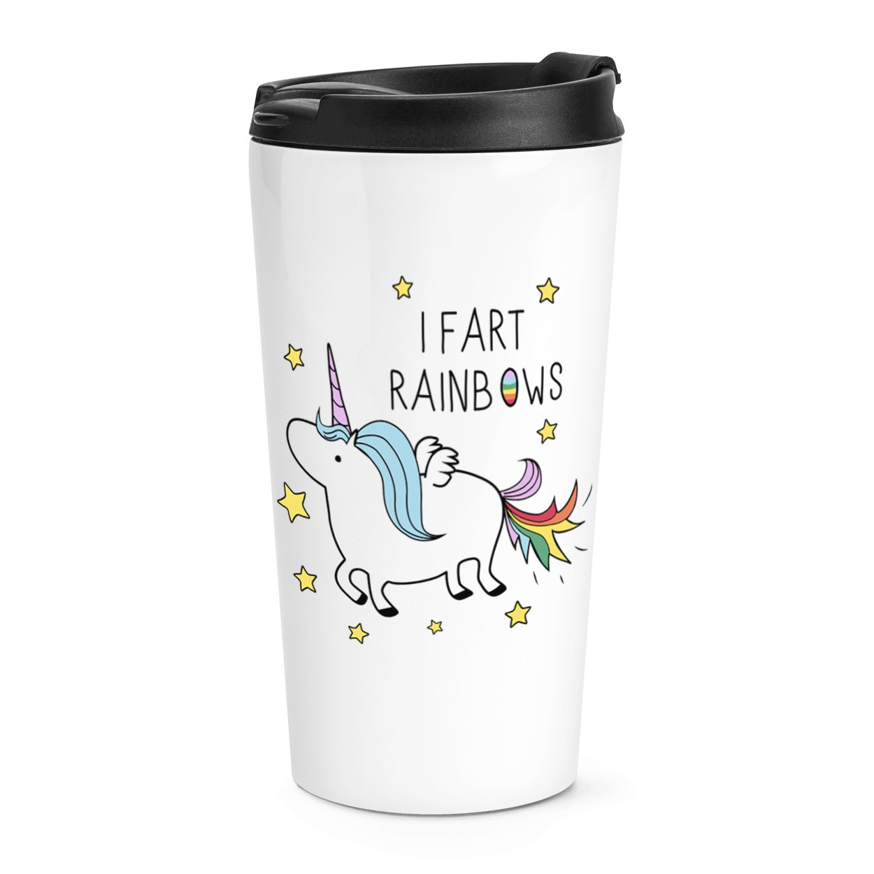Unicorn I Fart Rainbows Travel Mug Cup