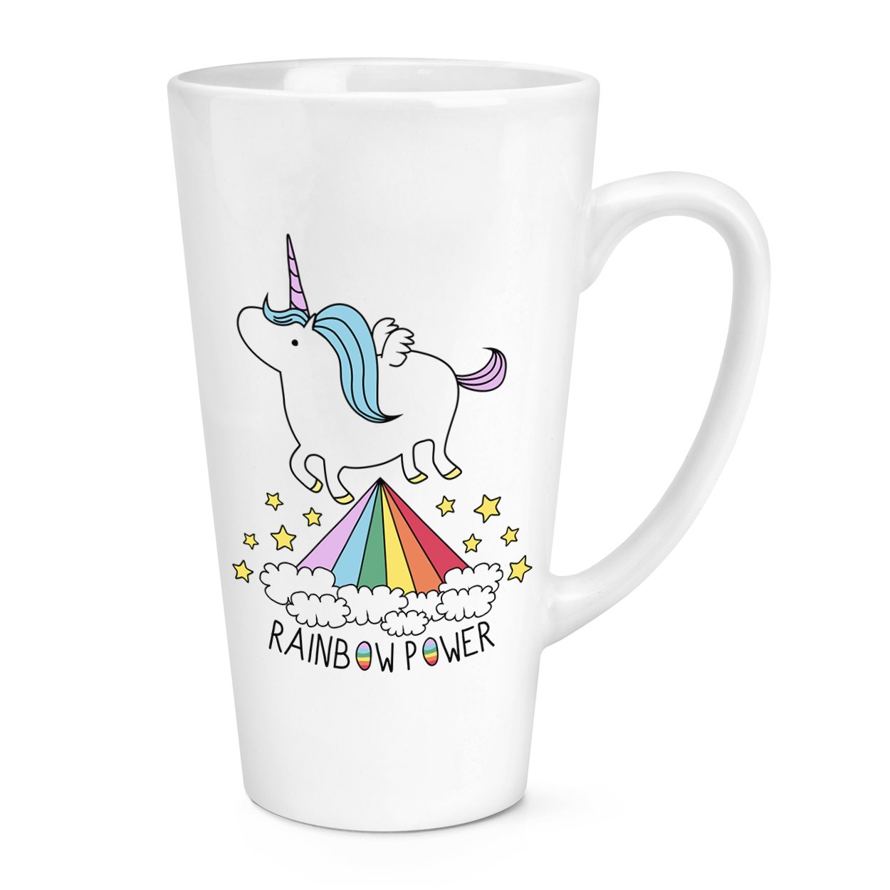 Unicorn Rainbow Power 17oz Large Latte Mug Cup