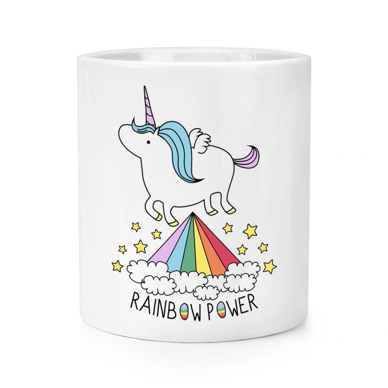 Unicorn Rainbow Power Makeup Brush Pencil Pot
