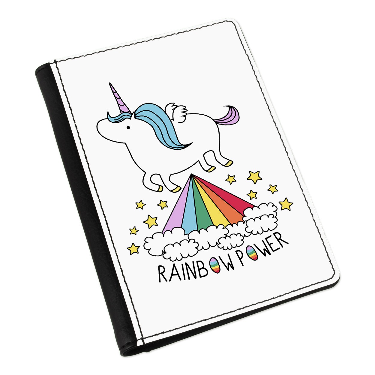 Unicorn Rainbow Power Passport Holder Cover