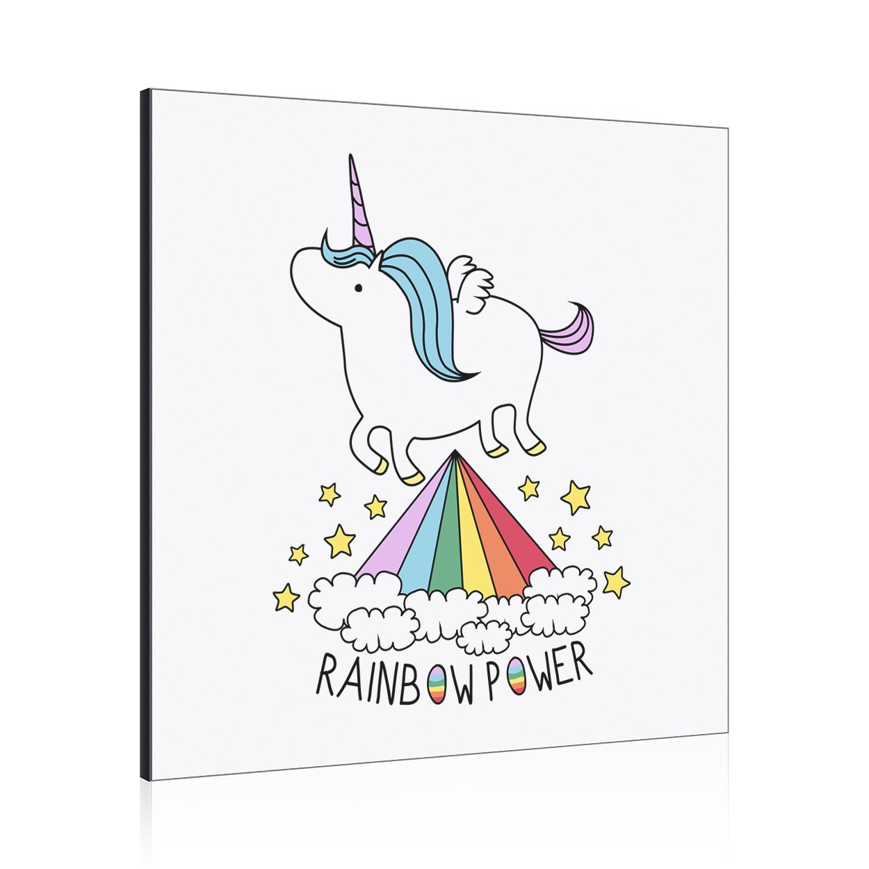 Unicorn Rainbow Power Wall Art Panel