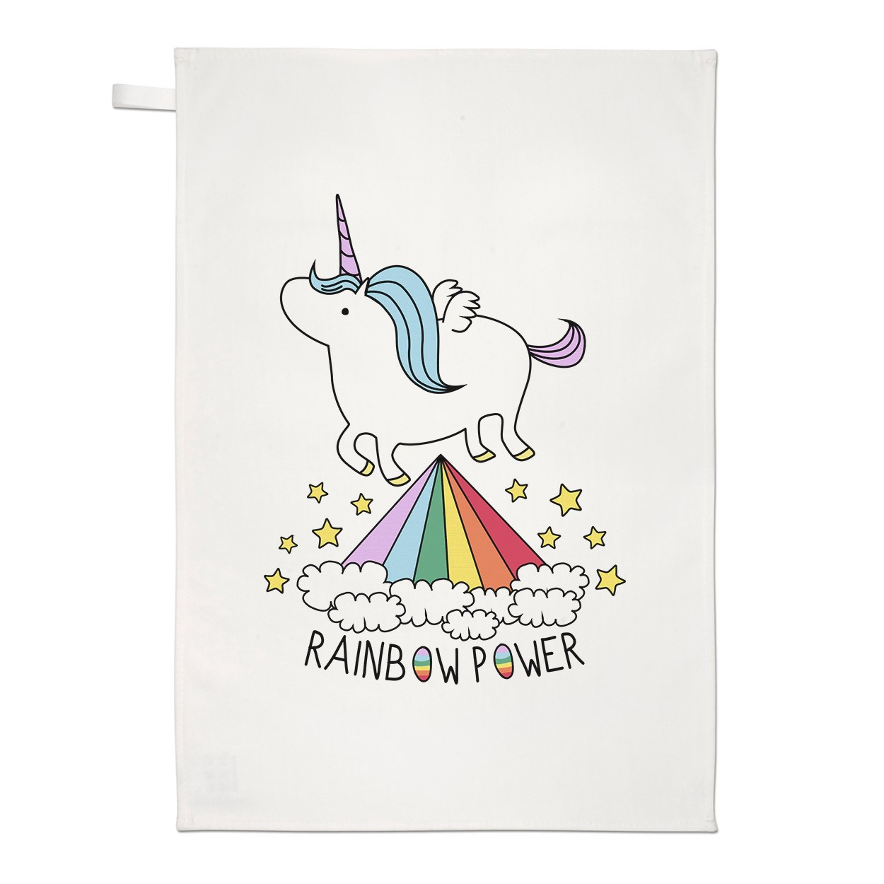 Unicorn Rainbow Power Tea Towel Dish Cloth