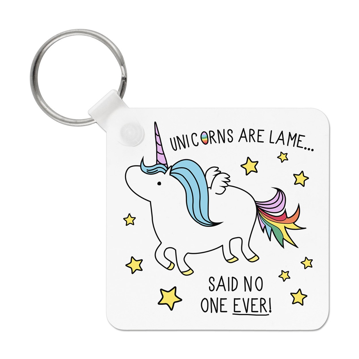 Unicorns Are Lame Said No One Ever Keyring Key Chain