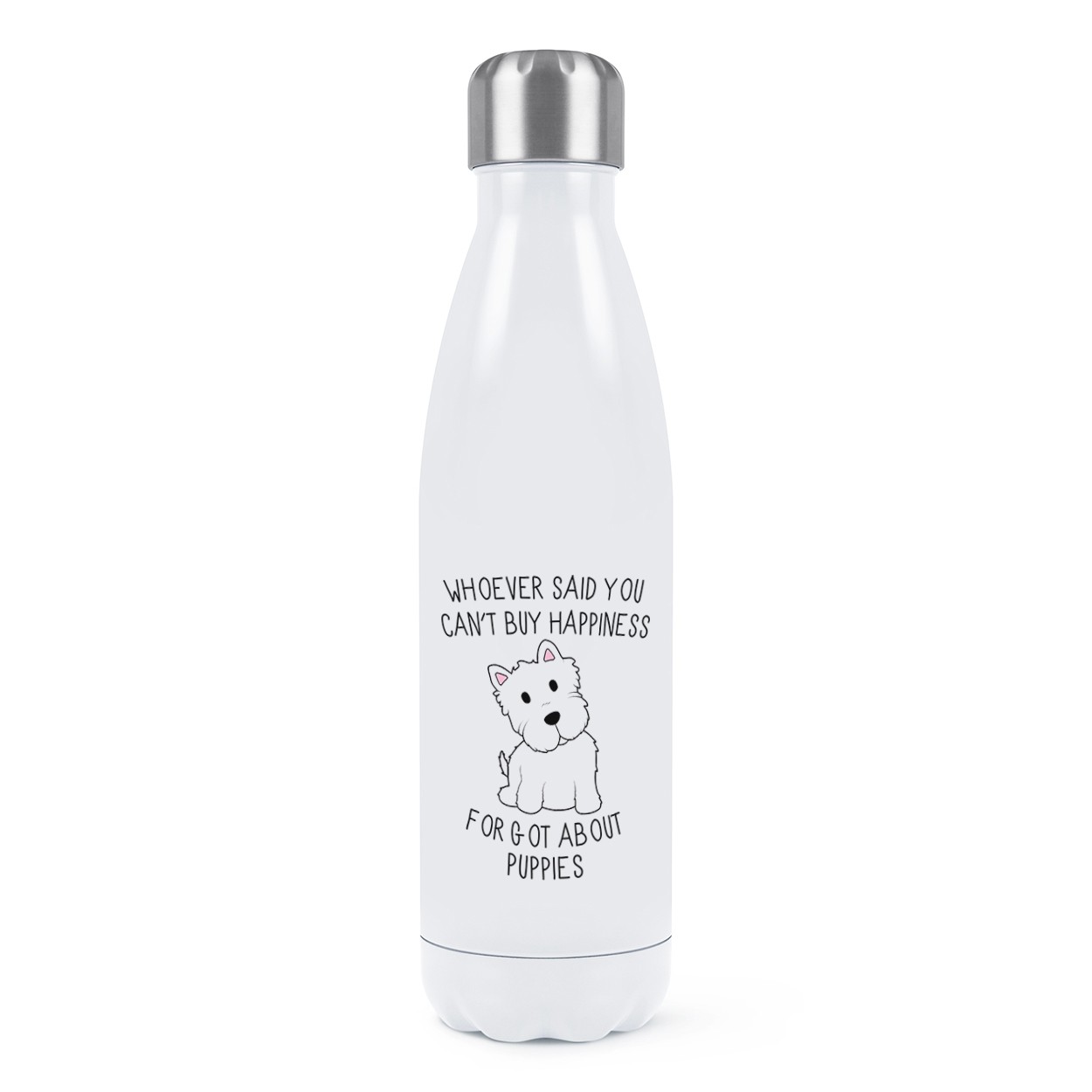 Whoever Said You Can't Buy Happiness Forgot About Puppies Double Wall Water Bottle
