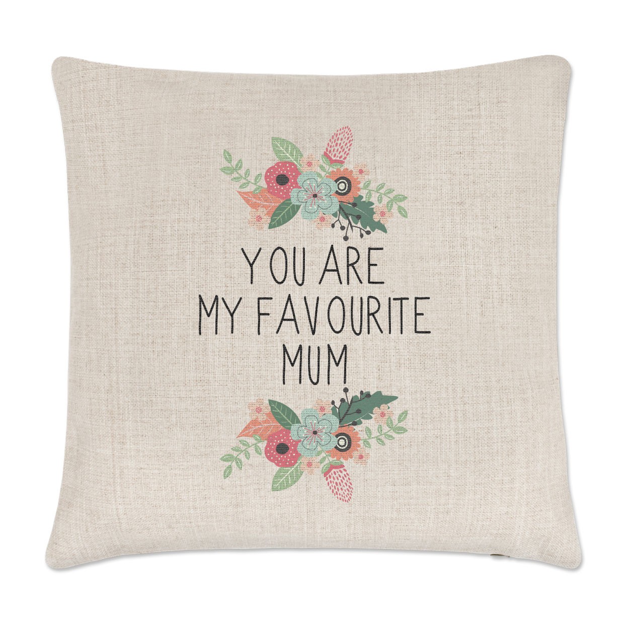 You Are My Favourite Mum Linen Cushion Cover