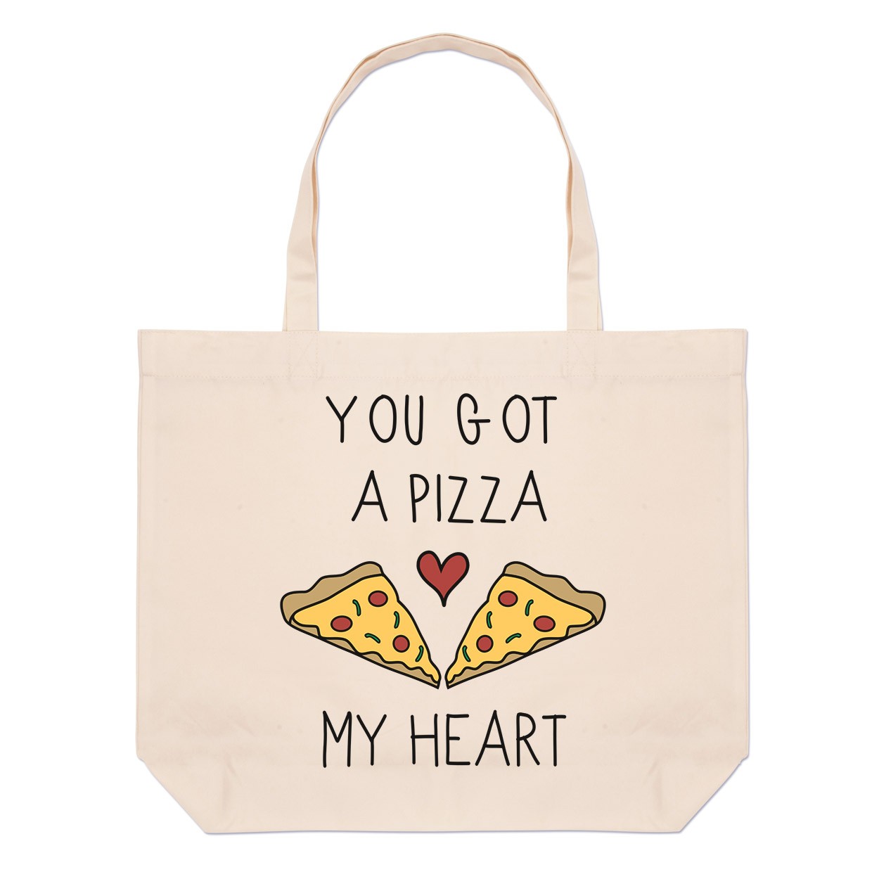 You Got A Pizza My Heart Large Beach Tote Bag