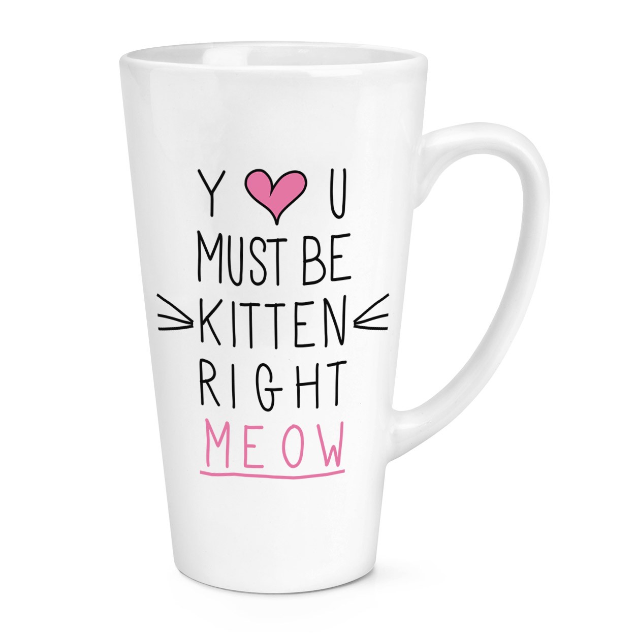 You Must Be Kitten Right Meow 17oz Large Latte Mug Cup