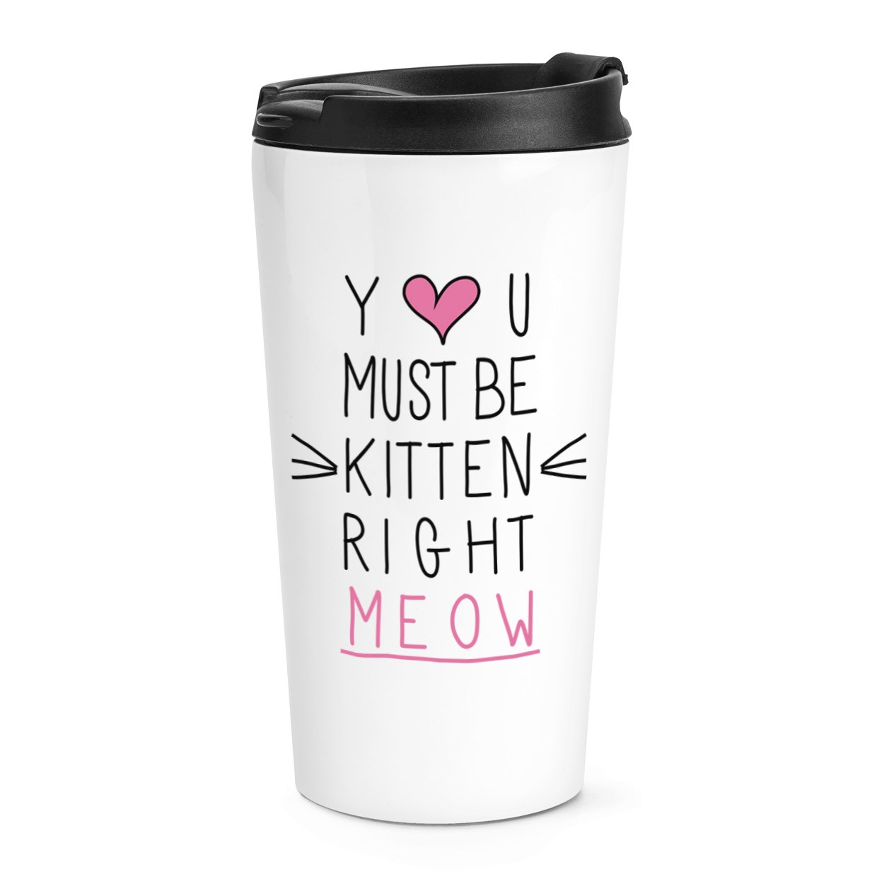 You Must Be Kitten Right Meow Travel Mug Cup