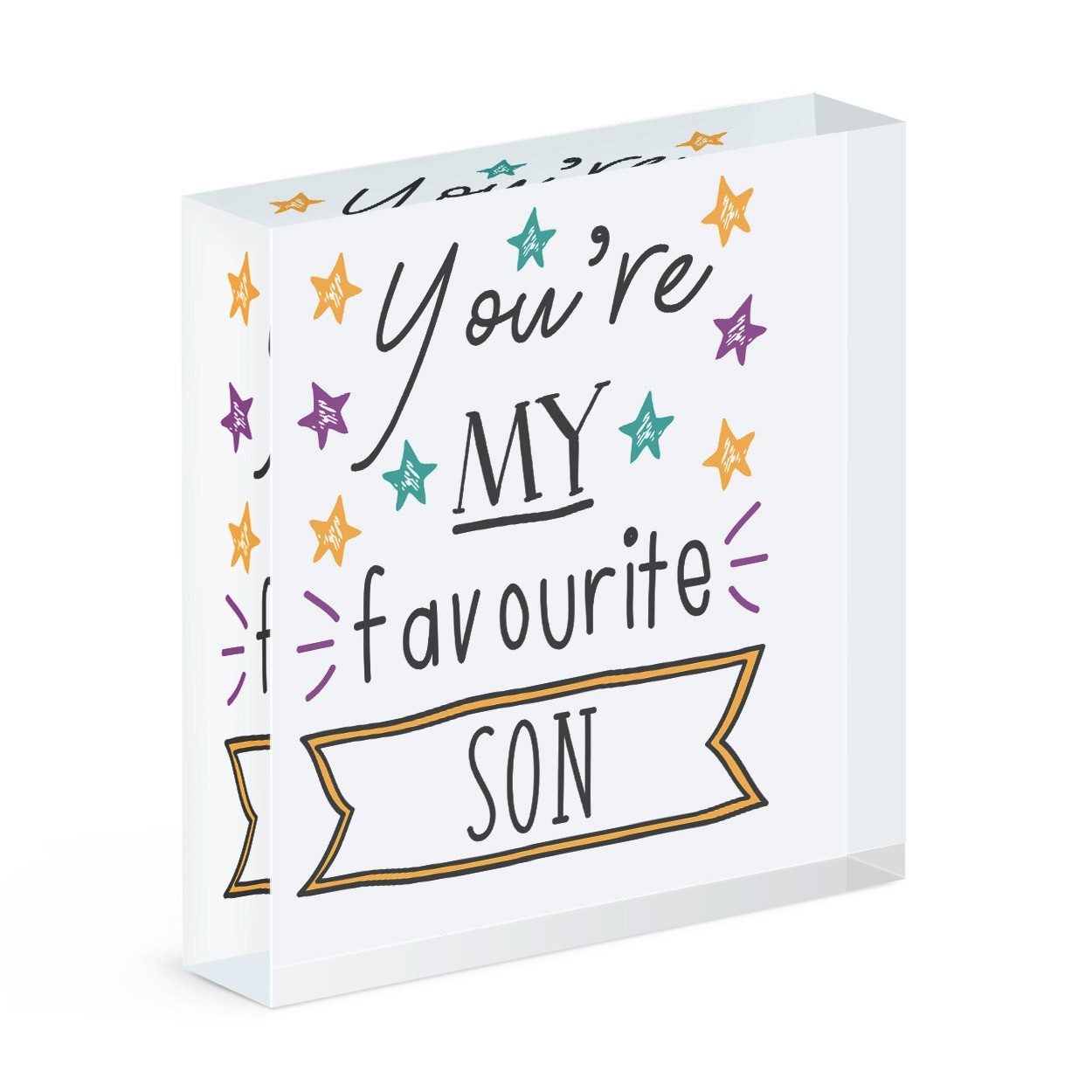 You're My Favourite Son Stars Acrylic Block