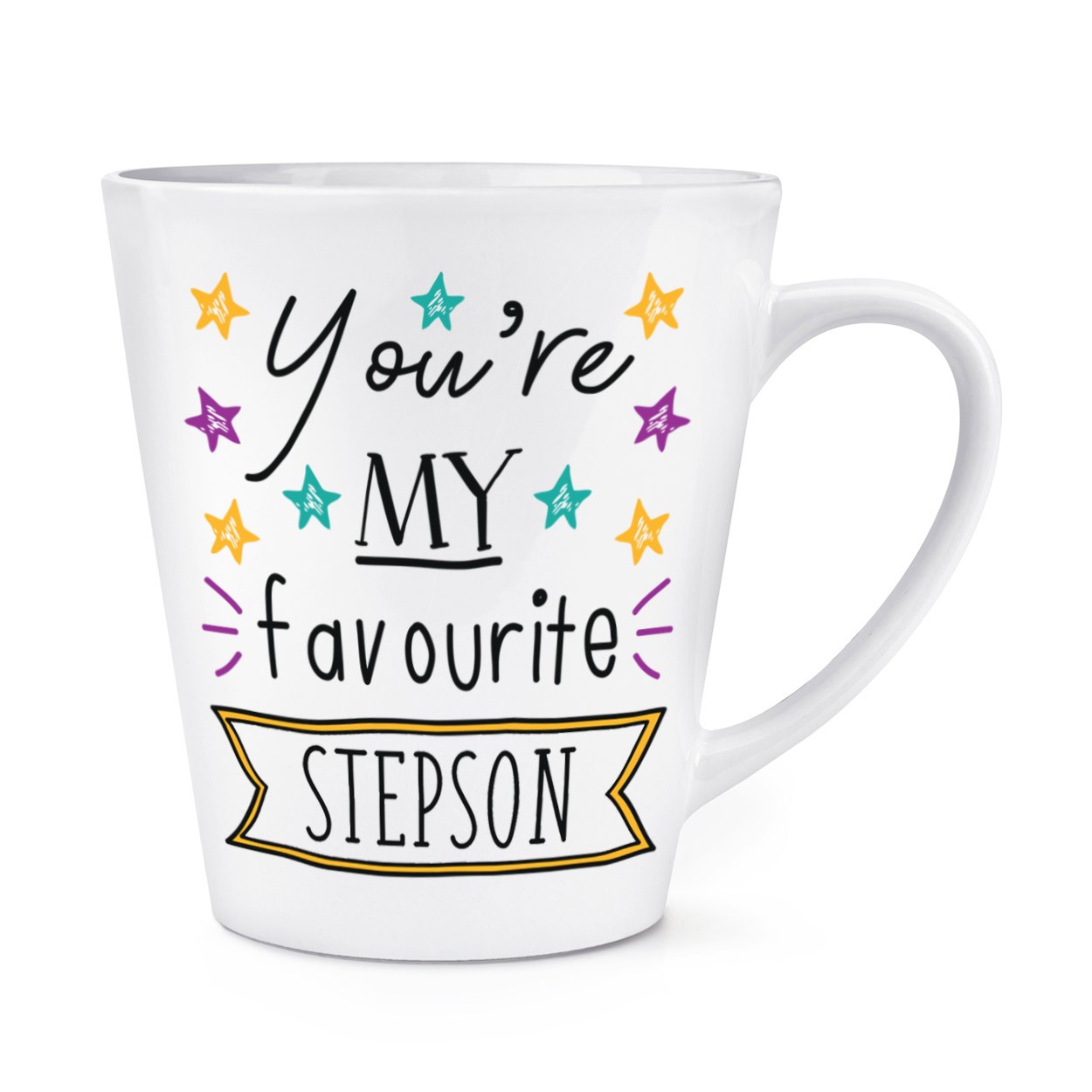 You're My Favourite Stepson Stars 12oz Latte Mug Cup