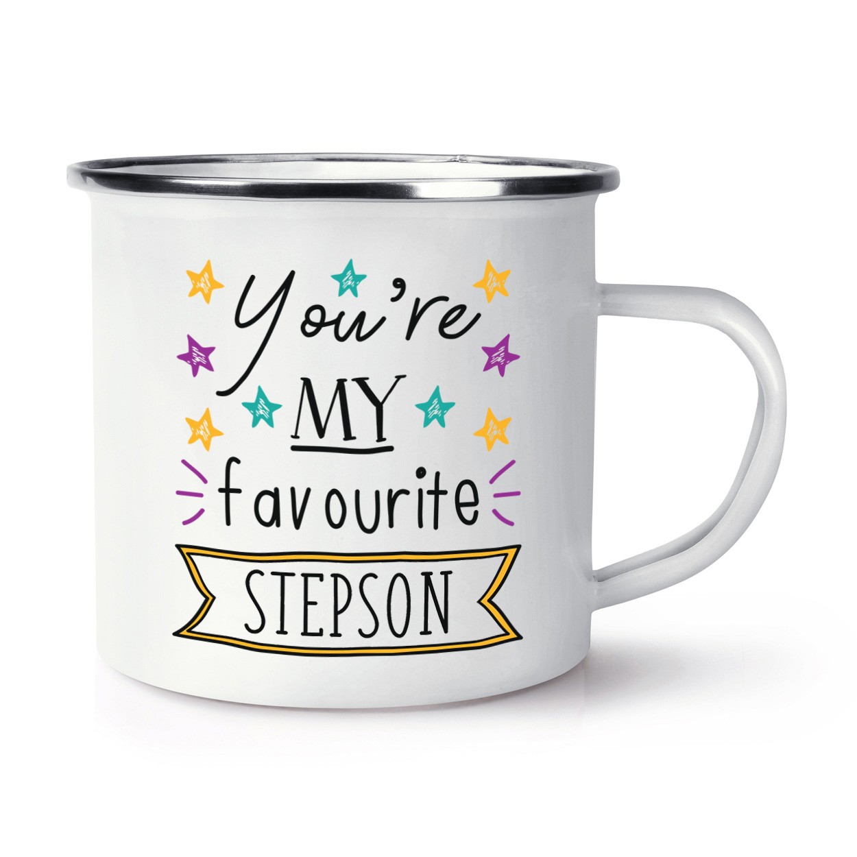 You're My Favourite Stepson Stars Enamel Mug Cup