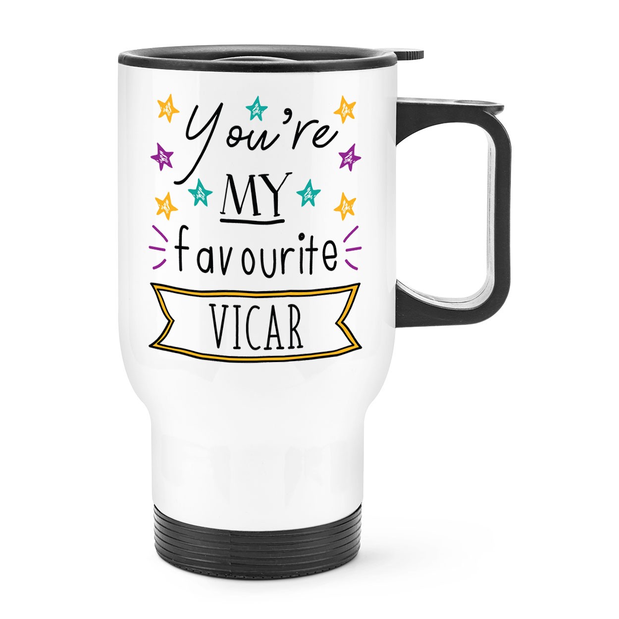 You're My Favourite Vicar Stars Travel Mug Cup With Handle