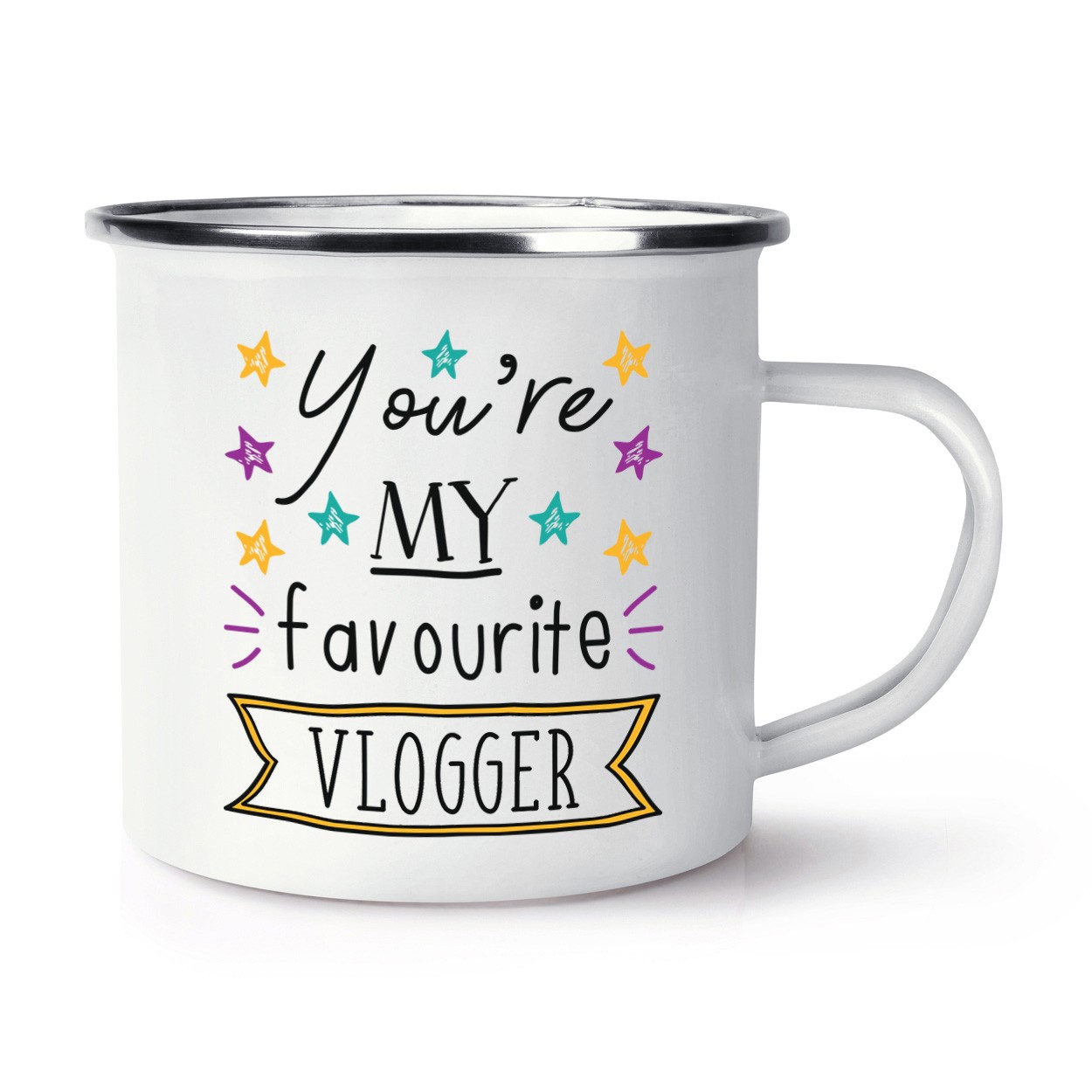 You're My Favourite Vlogger Stars Enamel Mug Cup