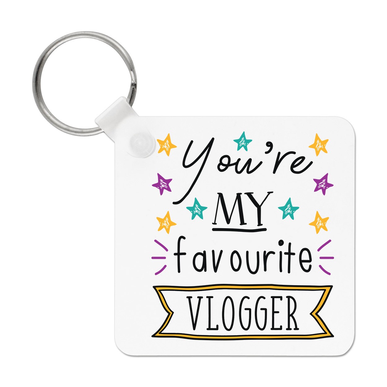 You're My Favourite Vlogger Stars Keyring Key Chain