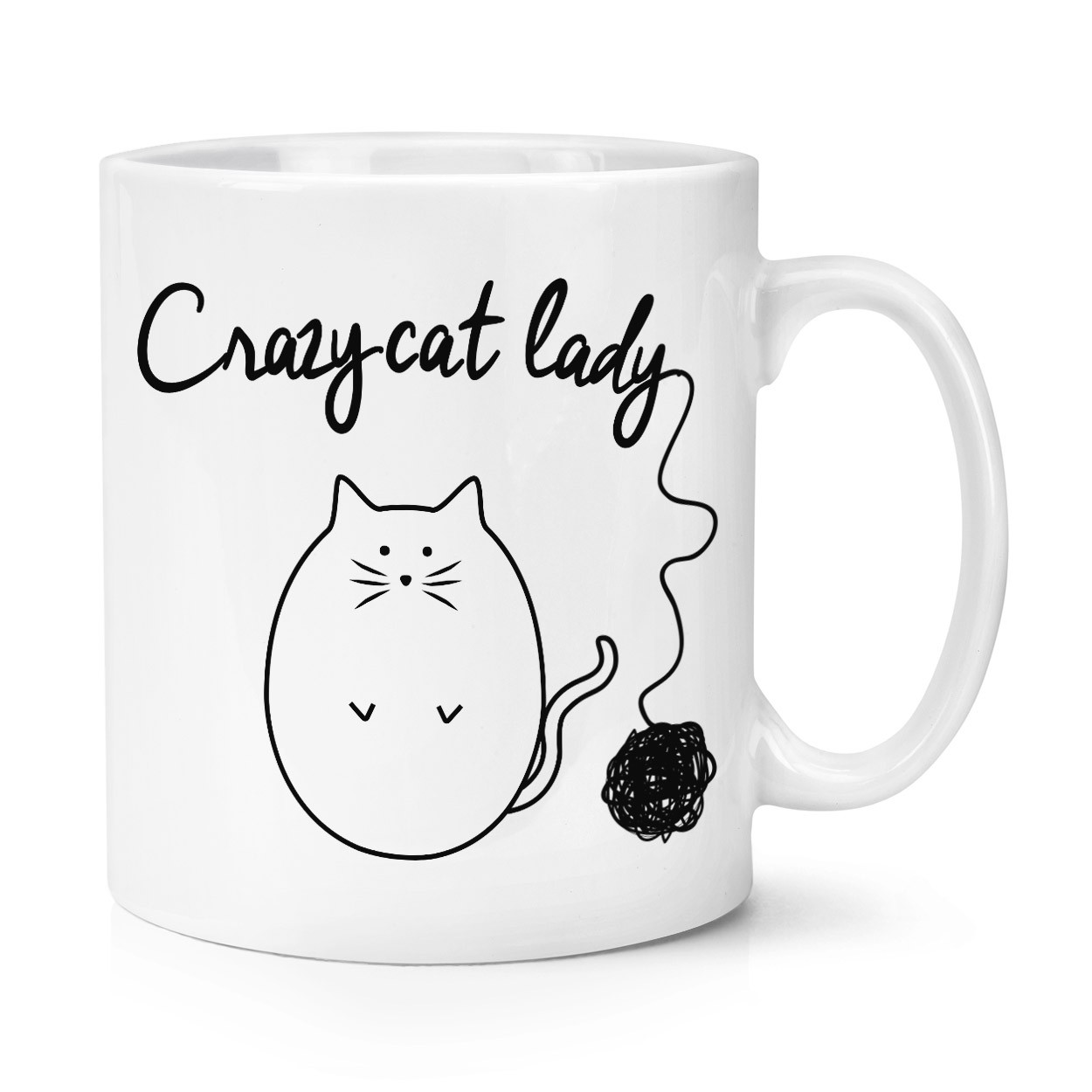 Ball Of Yarn Crazy Cat Lady 10oz Mug Cup 