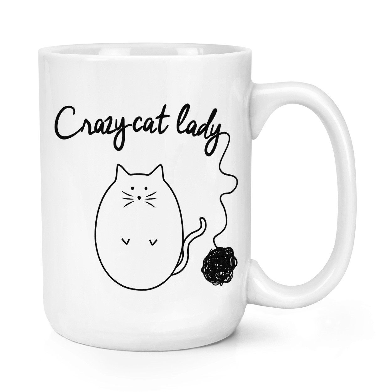 Ball Of Yarn Crazy Cat Lady 15oz Large Cup Mug