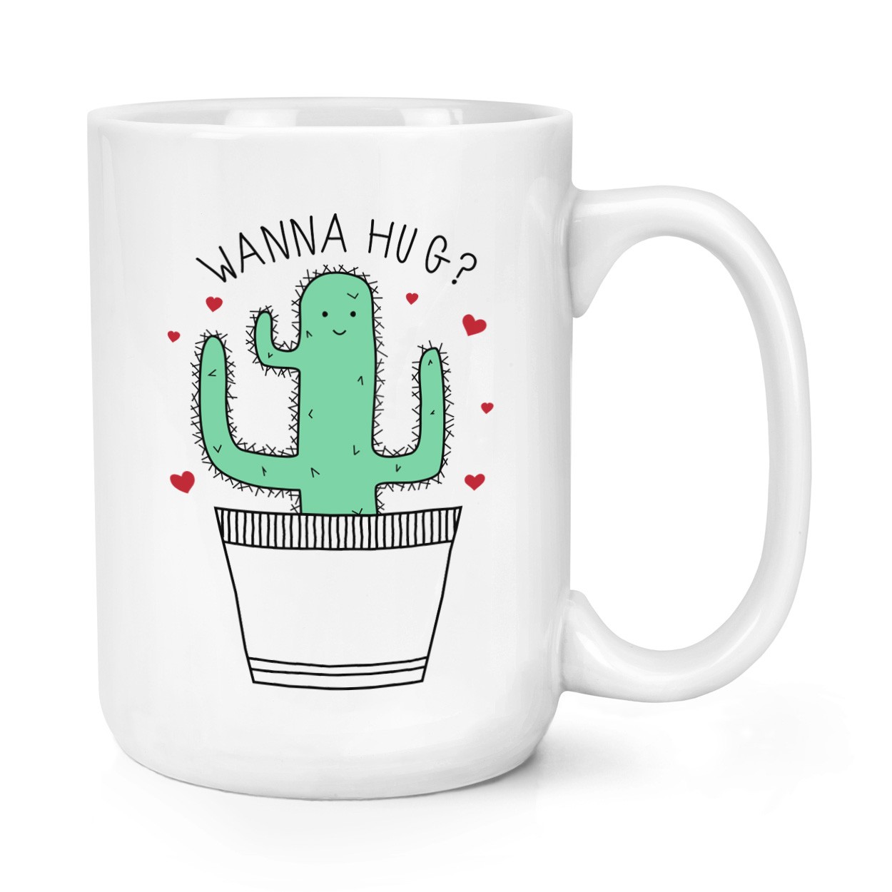 Cactus Wanna Hug 15oz Large Cup Mug