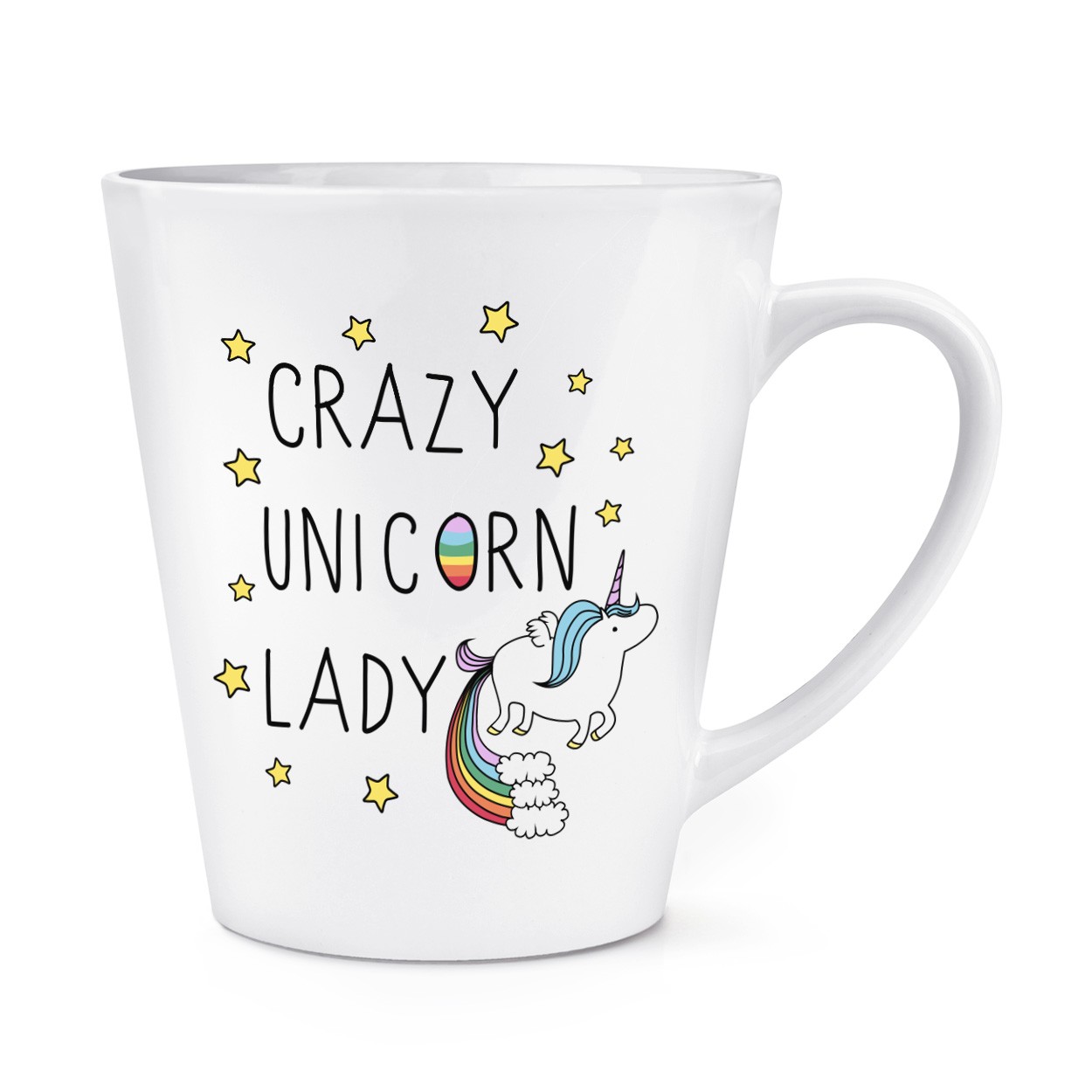 Crazy Unicorn Lady 12oz Latte Mug Cup