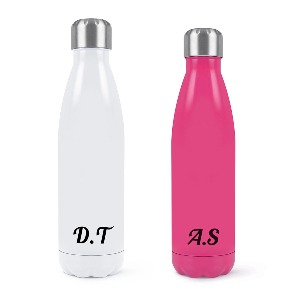 Personalised Custom Initials Name Double Wall Water Bottle