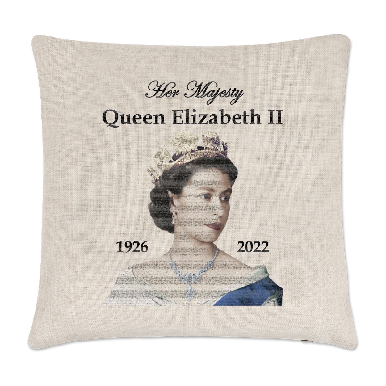 Her Majesty Queen Elizabeth II 1926 - 2022 Cushion Cover Commemorative Gift