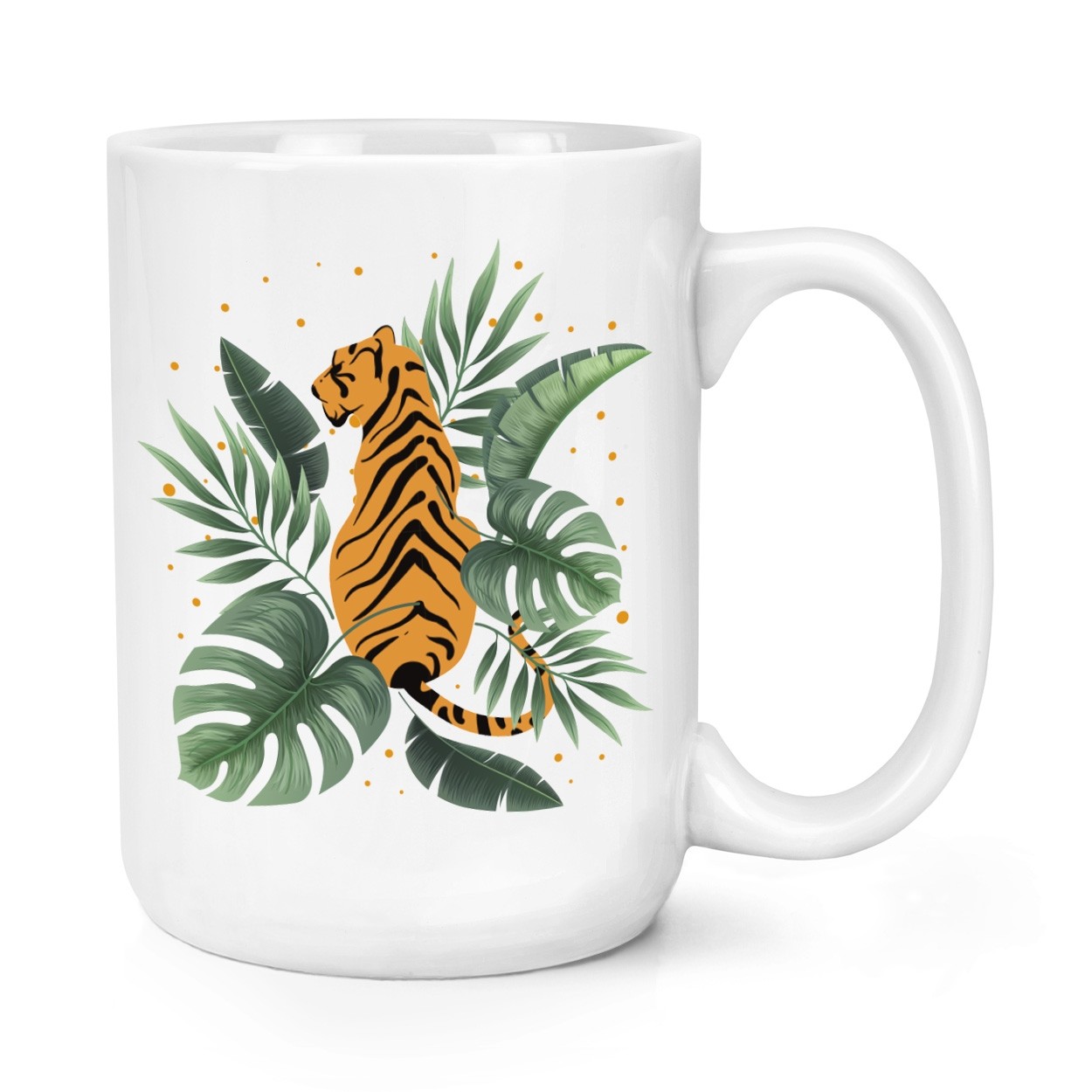 Tiger Jungle Tropical Theme 15oz Large Mug Cup