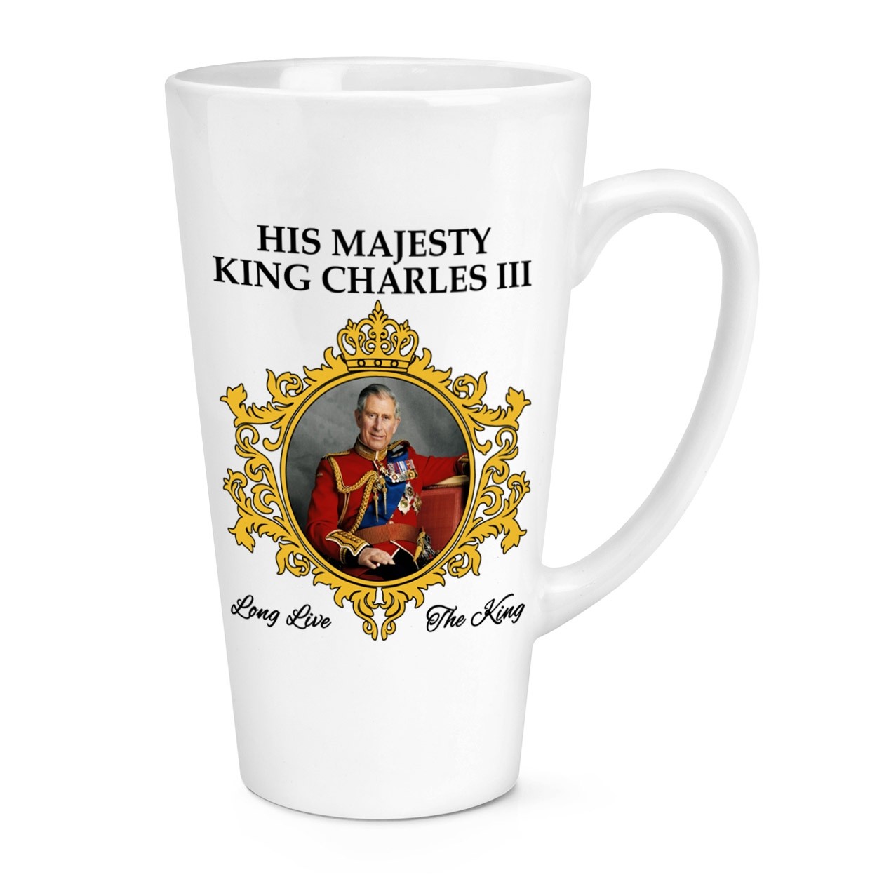 King Charles III 2022 17oz Large Latte Mug Cup Commemorative Gift His Majesty