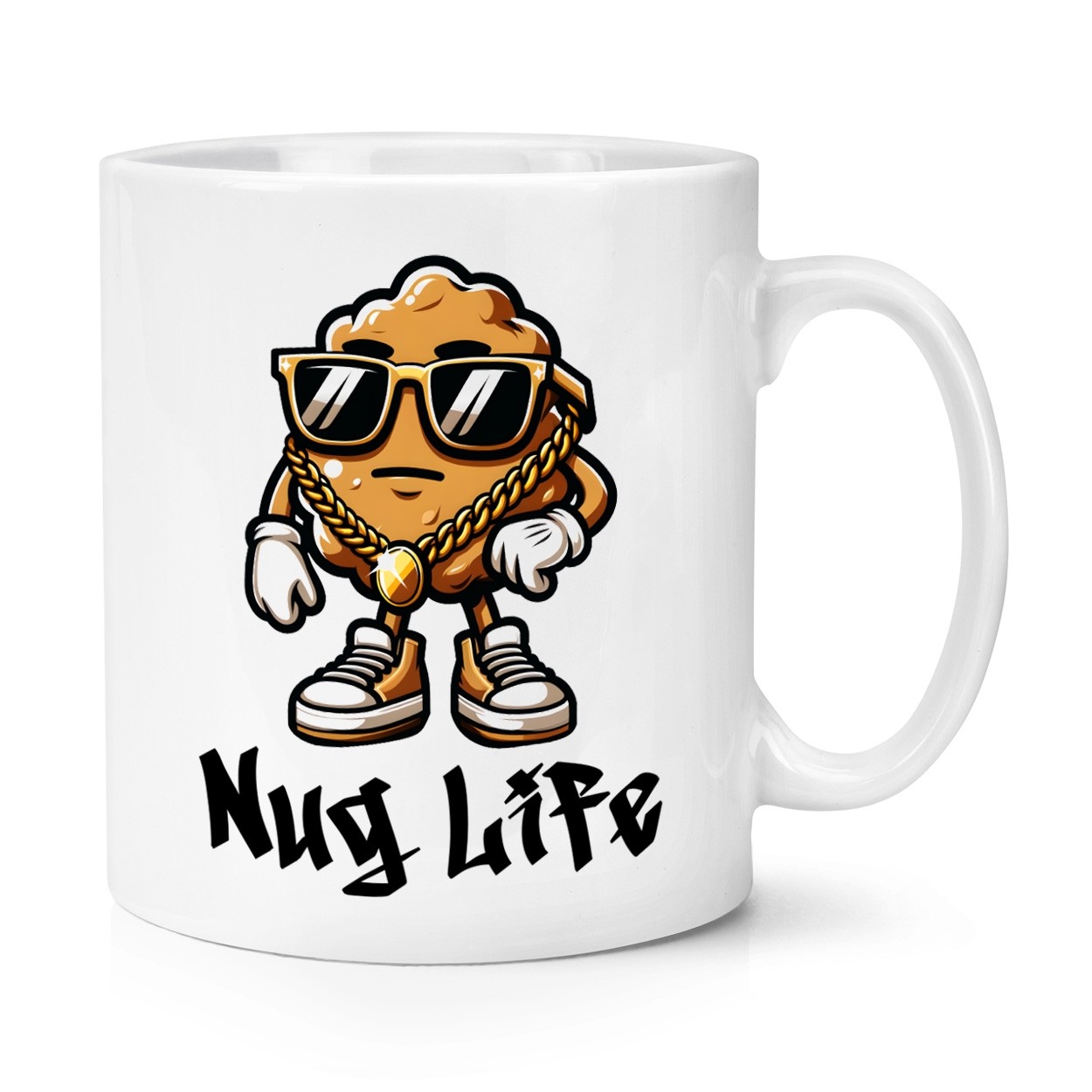 Nug Life 10oz Mug Cup Funny Joke Chicken Nugget