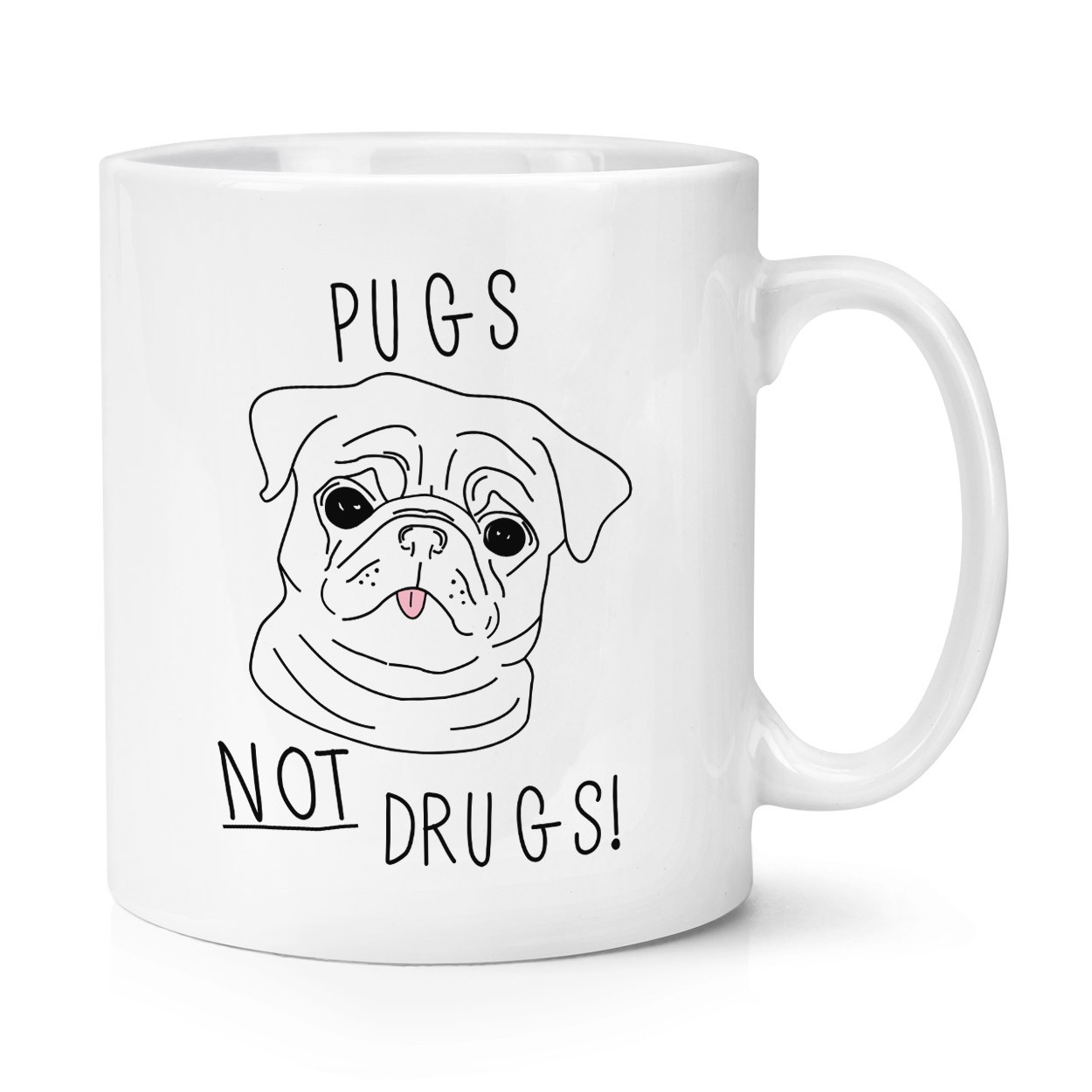 Pugs Not Drugs 10oz Mug Cup