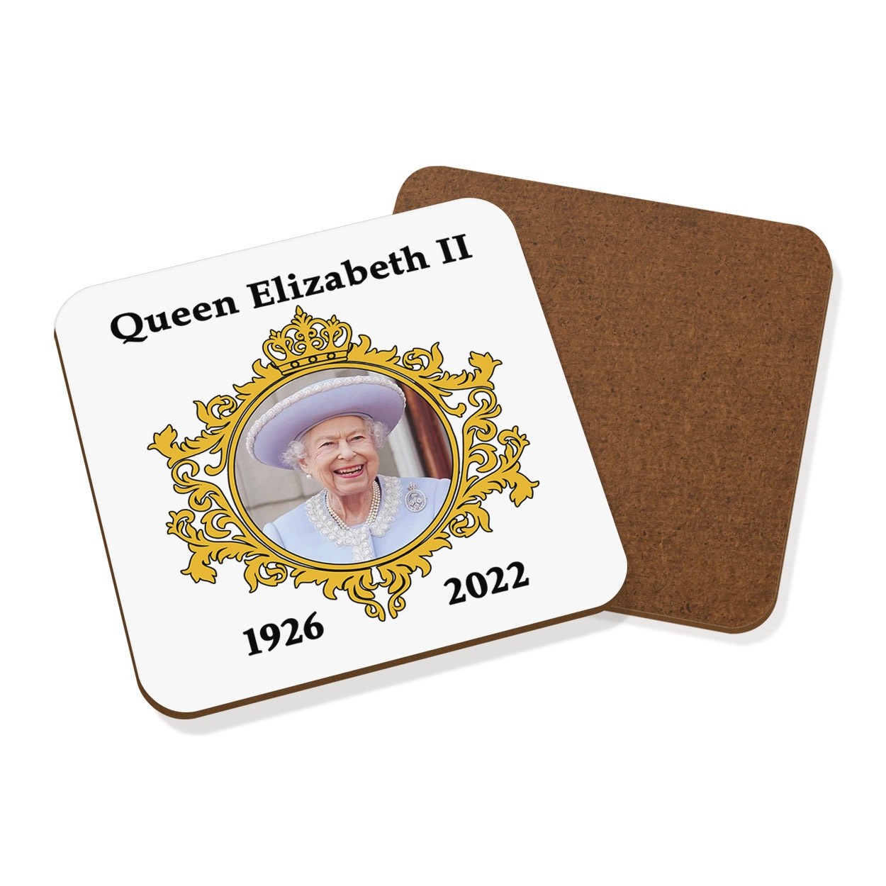 Queen Elizabeth II 1926 - 2022 Coaster Drinks Mat Commemorative Gift Her Majesty