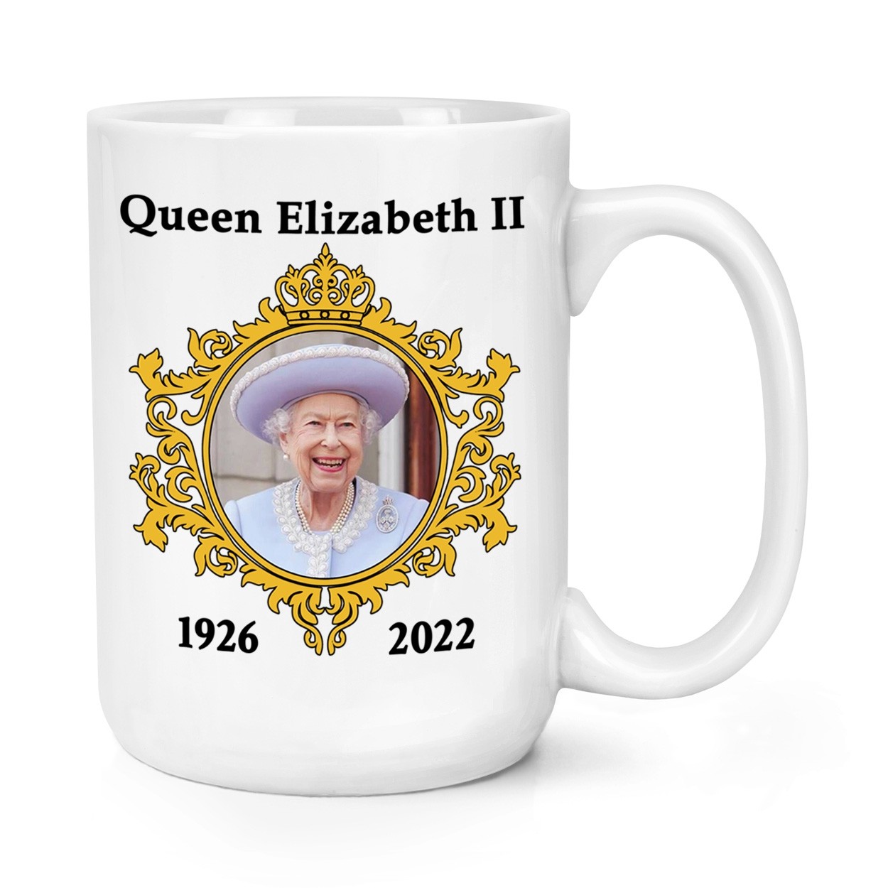 Queen Elizabeth II 1926 - 2022 15oz Large Mug Cup Commemorative Gift Her Majesty