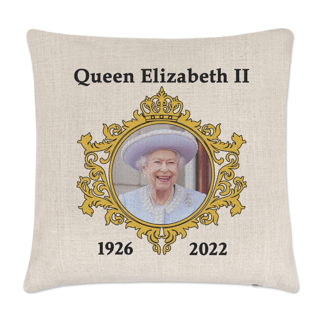Queen Elizabeth II 1926 - 2022 Cushion Cover Commemorative Gift Her Majesty