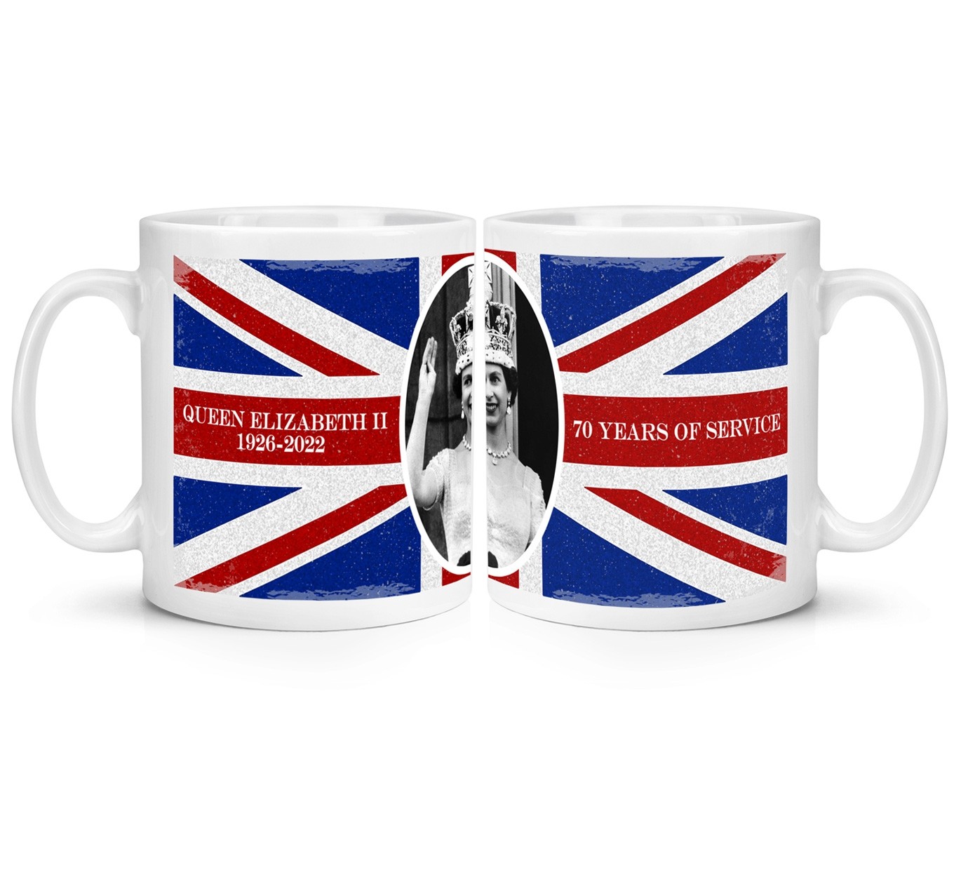 Union Jack Queen Elizabeth II 1926 - 2022 10oz Mug Cup Commemorative Gift Her Majesty Flag