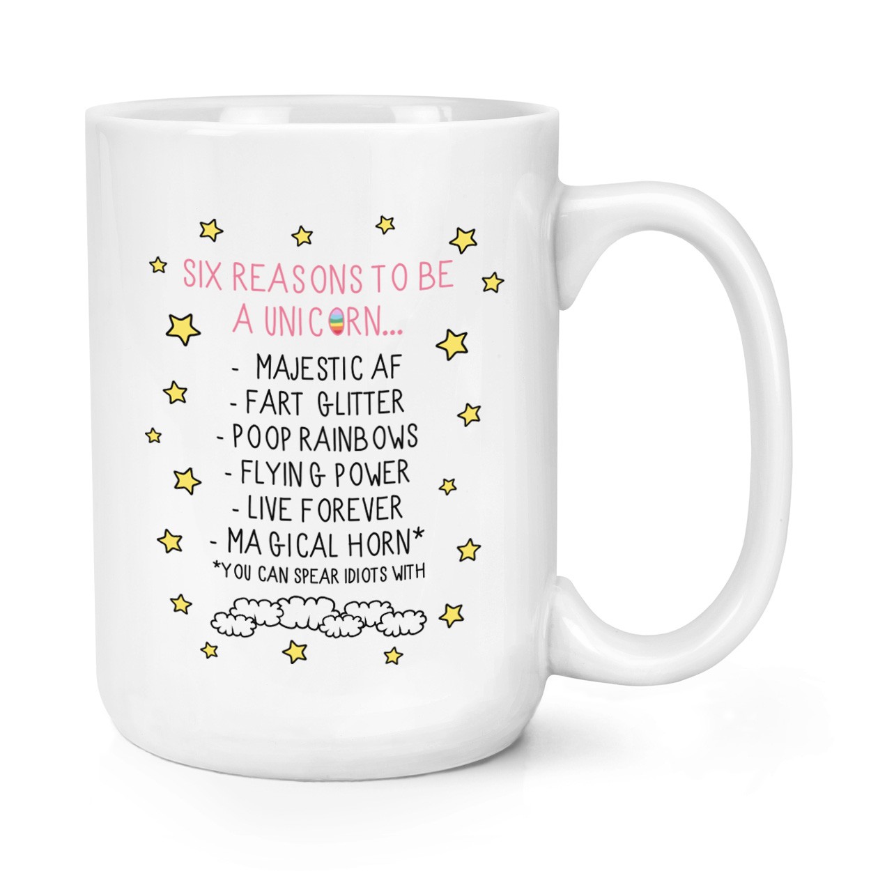 Reasons To Be A Unicorn 15oz Large Mug Cup 